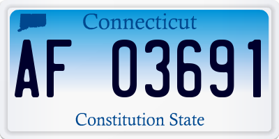 CT license plate AF03691