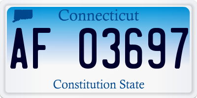 CT license plate AF03697