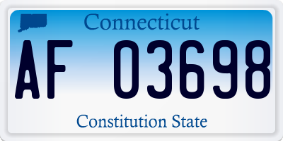 CT license plate AF03698