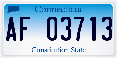 CT license plate AF03713
