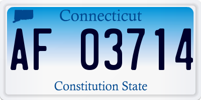 CT license plate AF03714
