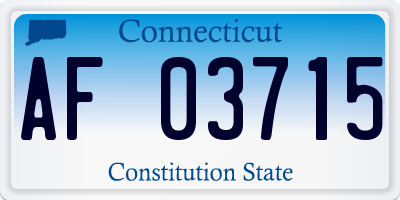 CT license plate AF03715