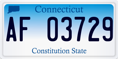 CT license plate AF03729