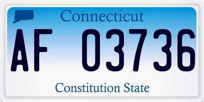 CT license plate AF03736