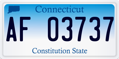 CT license plate AF03737
