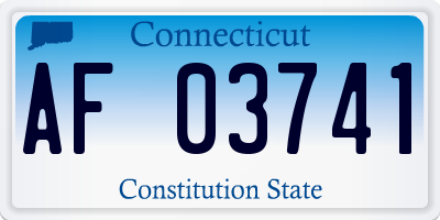 CT license plate AF03741