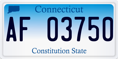 CT license plate AF03750