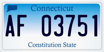 CT license plate AF03751