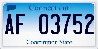 CT license plate AF03752