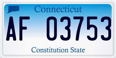 CT license plate AF03753