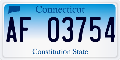 CT license plate AF03754