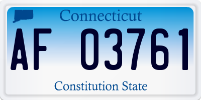 CT license plate AF03761