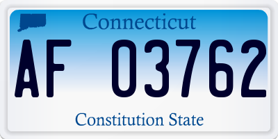 CT license plate AF03762
