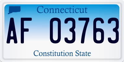 CT license plate AF03763