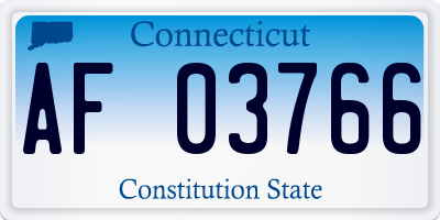 CT license plate AF03766