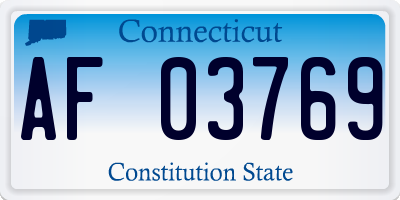 CT license plate AF03769