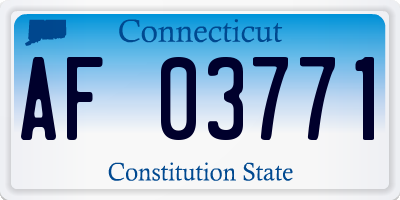 CT license plate AF03771