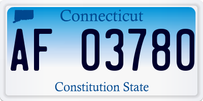 CT license plate AF03780