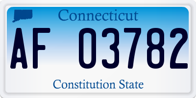 CT license plate AF03782