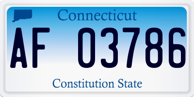 CT license plate AF03786