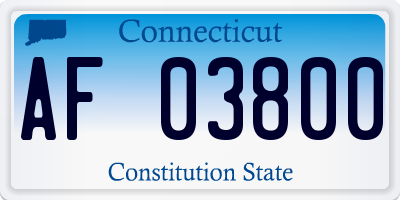 CT license plate AF03800