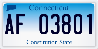 CT license plate AF03801