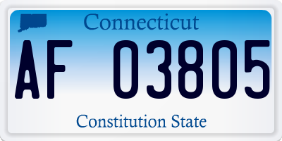 CT license plate AF03805