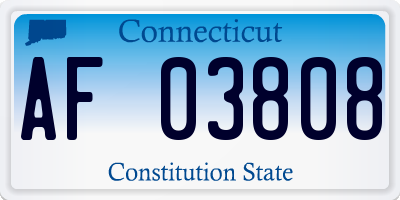 CT license plate AF03808