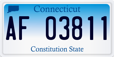 CT license plate AF03811