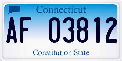 CT license plate AF03812