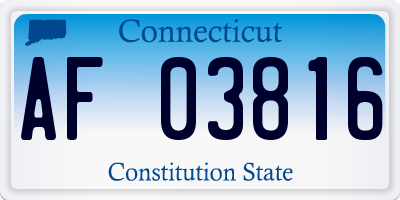 CT license plate AF03816