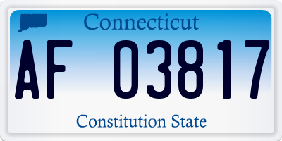 CT license plate AF03817