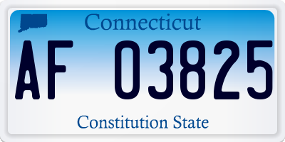 CT license plate AF03825