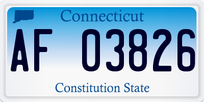 CT license plate AF03826