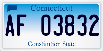 CT license plate AF03832