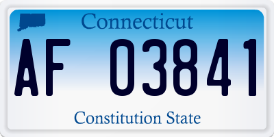 CT license plate AF03841
