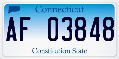 CT license plate AF03848