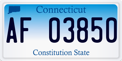 CT license plate AF03850