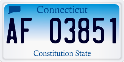 CT license plate AF03851