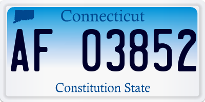 CT license plate AF03852
