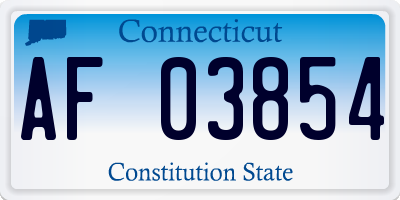 CT license plate AF03854