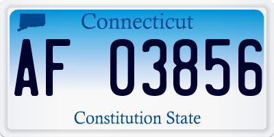 CT license plate AF03856
