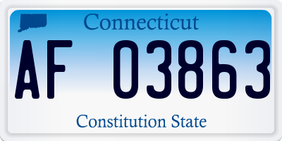 CT license plate AF03863