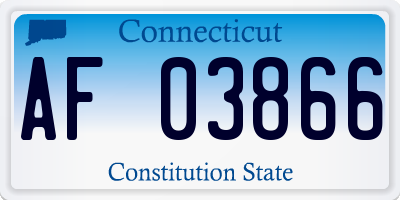 CT license plate AF03866