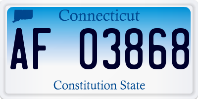 CT license plate AF03868