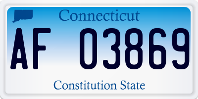 CT license plate AF03869