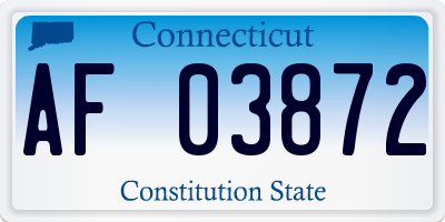 CT license plate AF03872