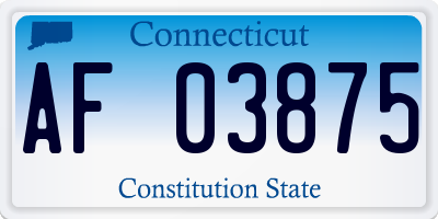 CT license plate AF03875