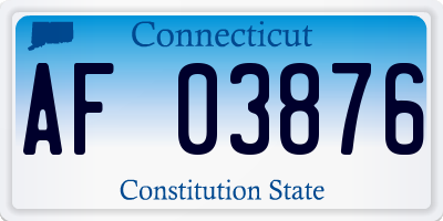 CT license plate AF03876