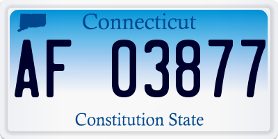 CT license plate AF03877